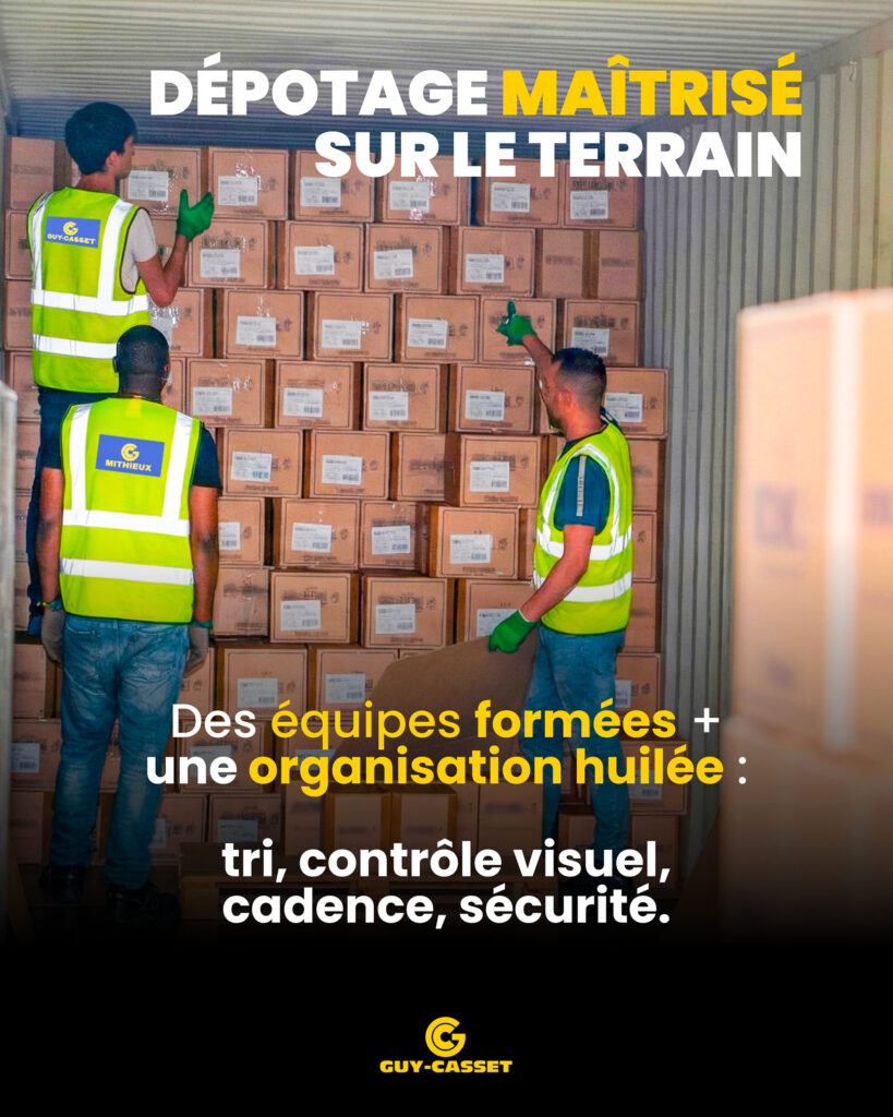 Service de dépotage de conteneurs contactez-nous